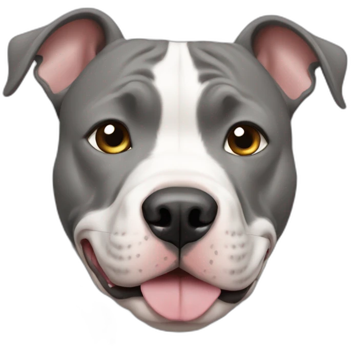 grey and white pitbull emoji