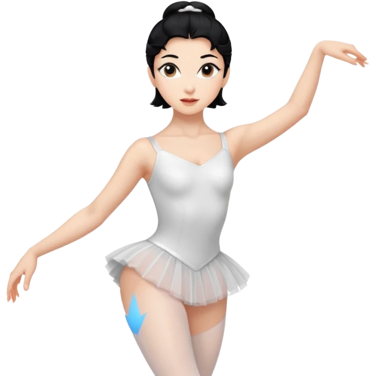 WOMAN BALLET DANCER BLACK HAIR AND NOT IN TUTU emoji