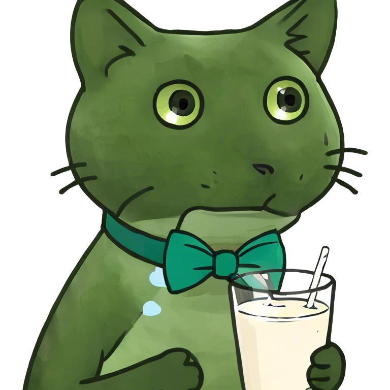Cat holding milk emoji
