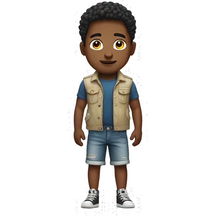 Strong stylish boy in shorts emoji
