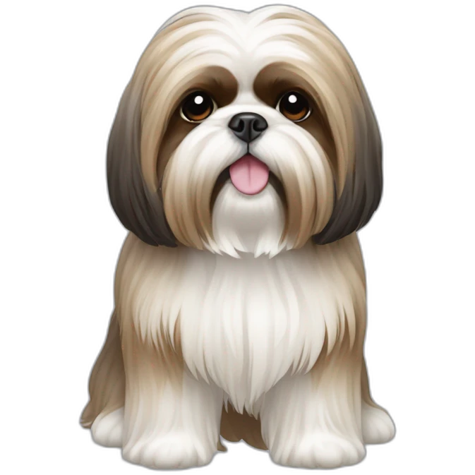 Dog Shih Tzu with long coat full-height  emoji