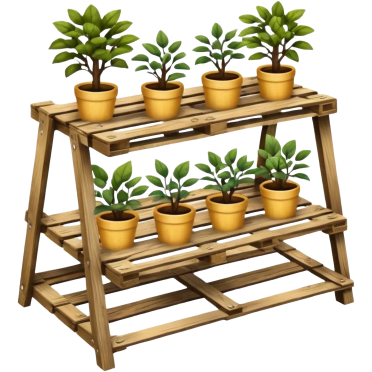 Plant racks made from old oak pallets  emoji