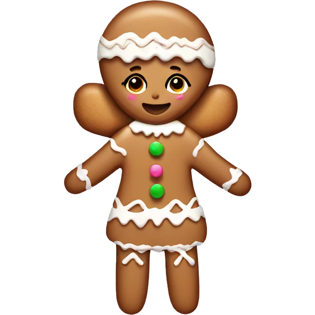 Girly gingerbread cookie emoji
