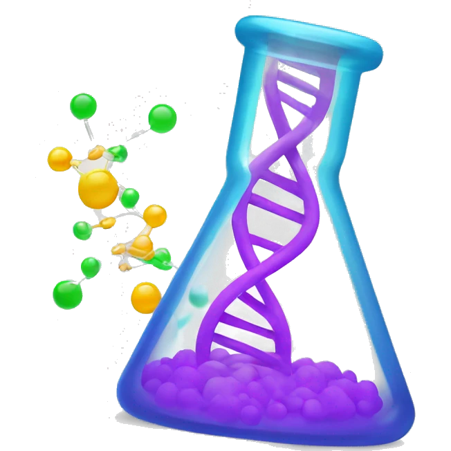 DNA in an Erlenmeyer flask emoji