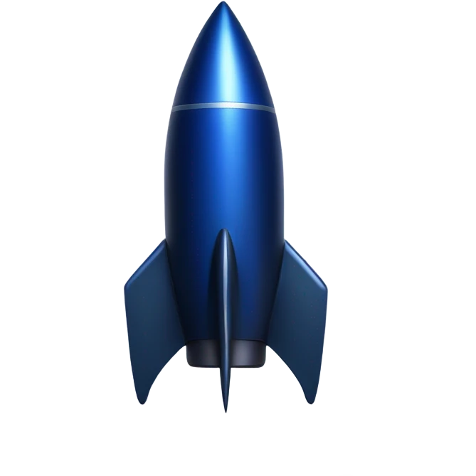dark blue 
rocket emoji