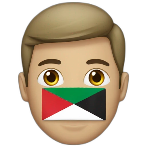 Homme avec le drapeau palestinien  emoji