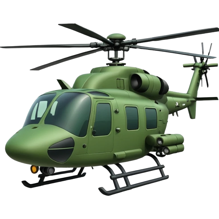 tactical helicopter, green emoji