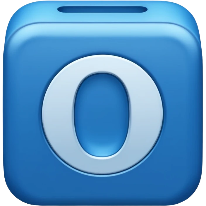 number zero in a box that blue emoji