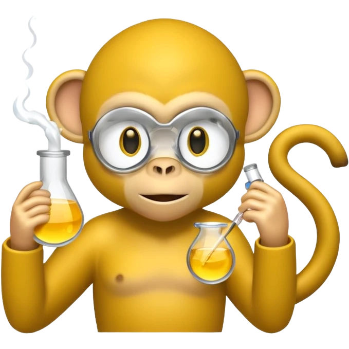 scienist and scienist item with yellow monkey emoji