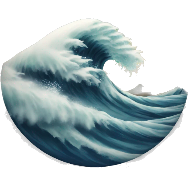 Emoji With Tsunami emoji
