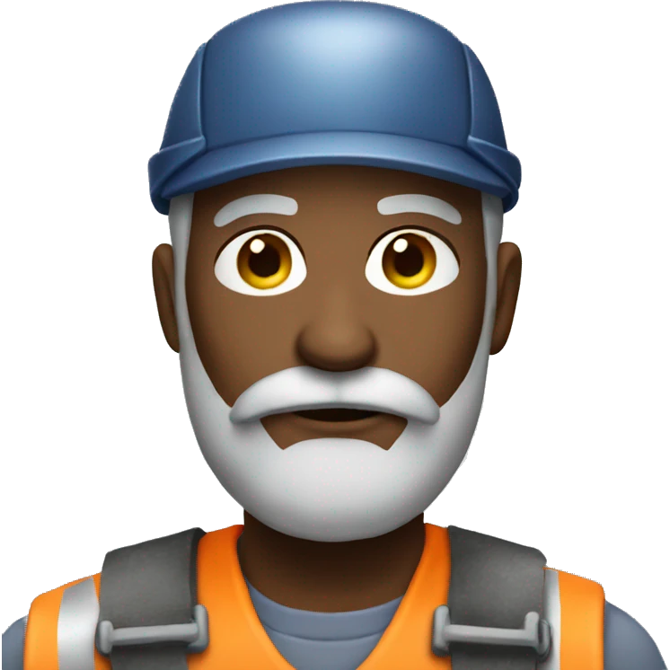 garbage man with grey beard emoji