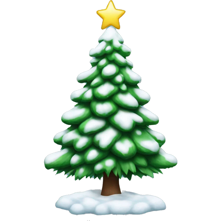Snowy Christmas tree emoji