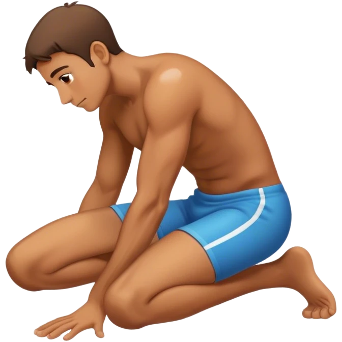 man on hands and knees emoji