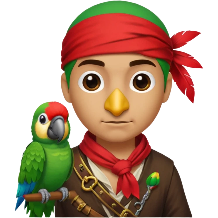 pirate and parrot emoji