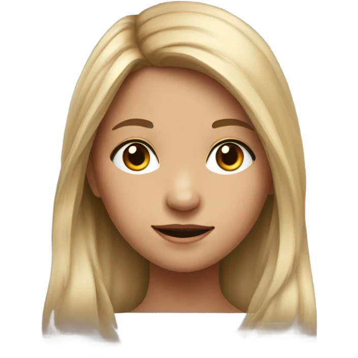 realistic portrait of a girl  emoji