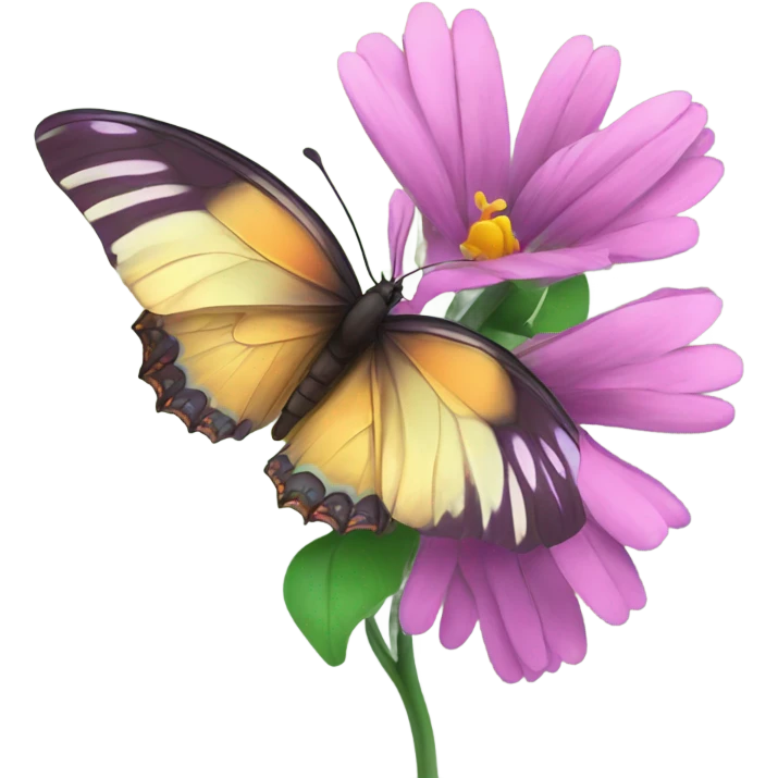 Butterfly on flower emoji