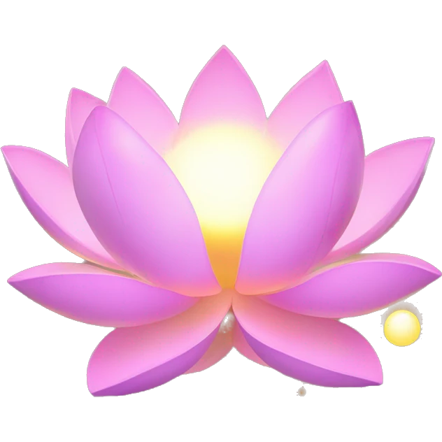 A glowing lotus flower with shimmering petals, surrounded by soft, floating orbs of light.

 emoji