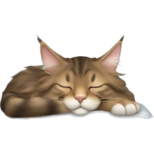 maine coon sleeping emoji