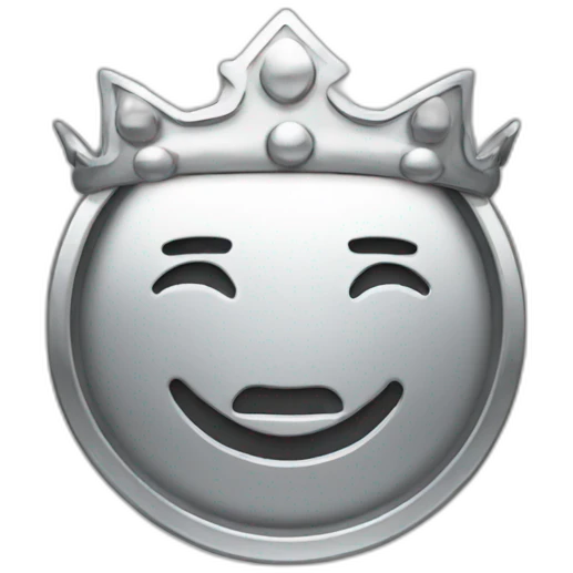 silver coin with crown on it emoji