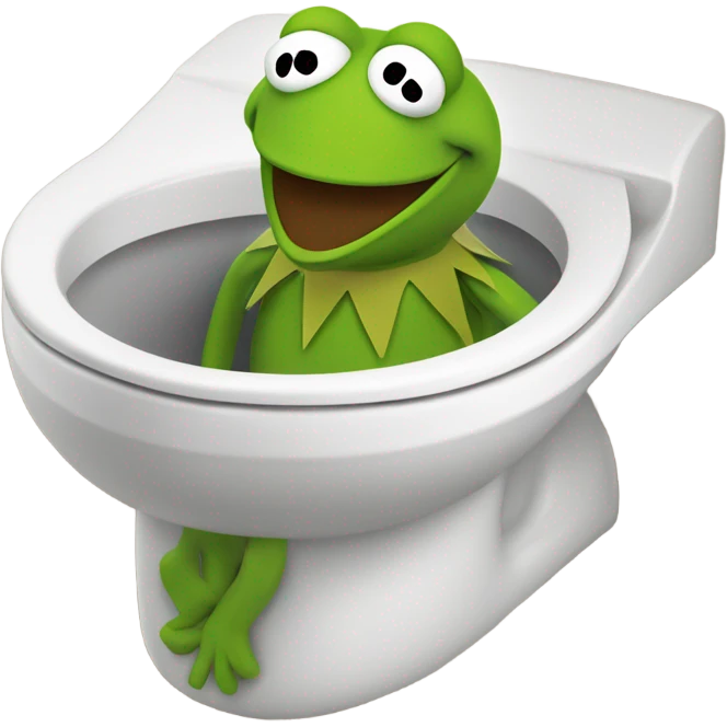 kermit head in toilet emoji