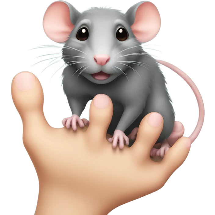 Rat with big toes emoji