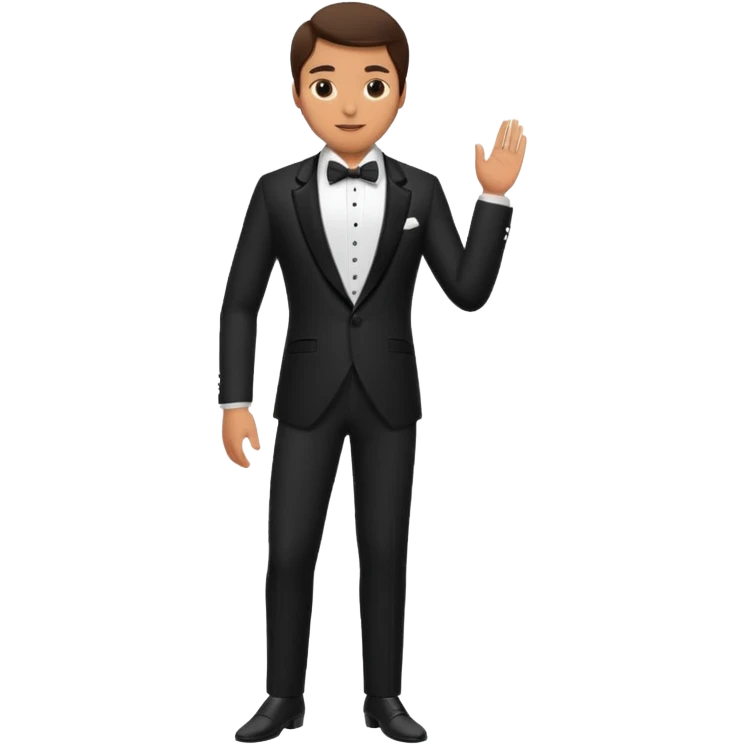 brunette groom standing on foot emoji