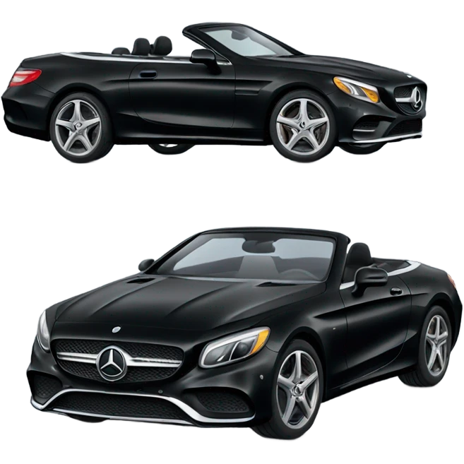 Black Mercedes convertible emoji