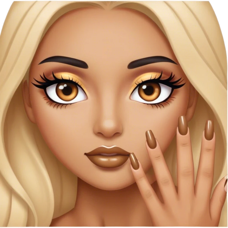 Lashes and nails emoji