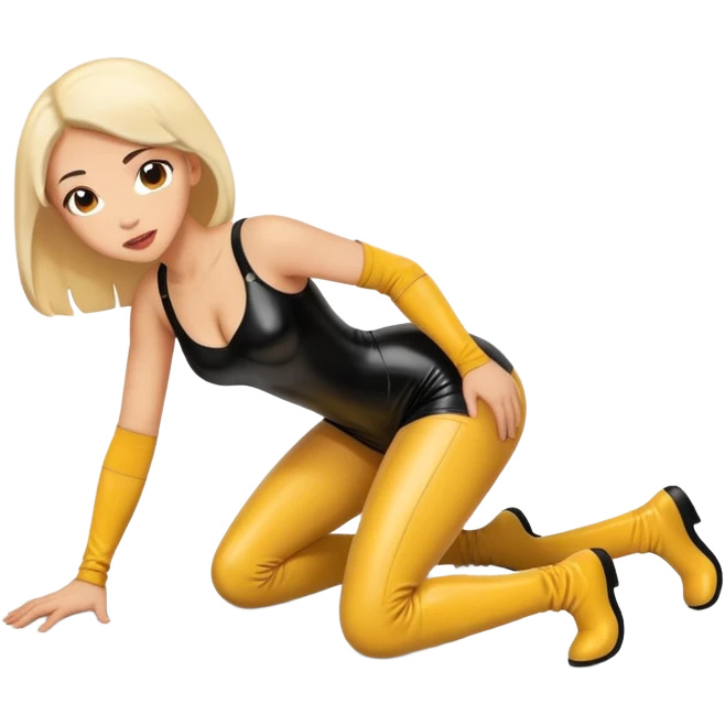 Женщина в латексе раком emoji