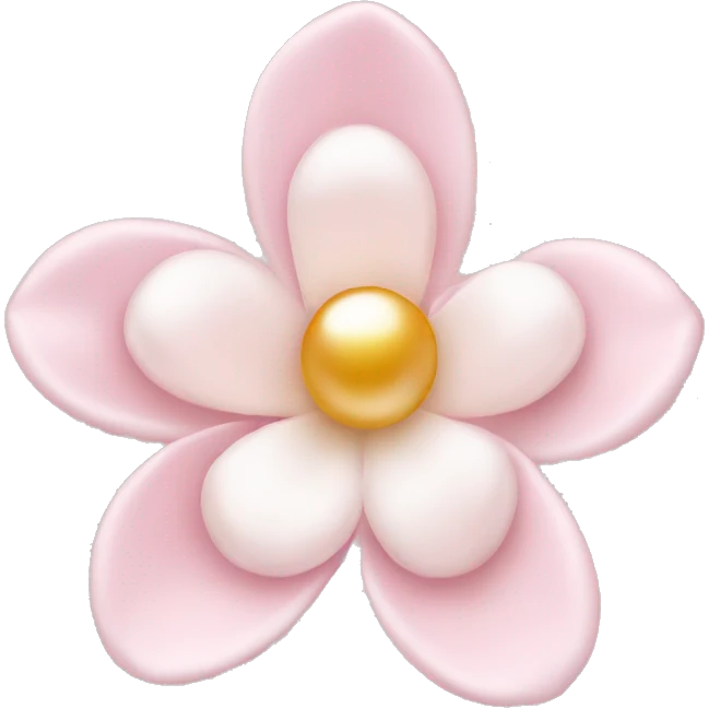Pearl light pink flower emoji