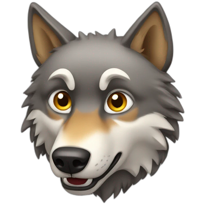 shocked wolf emoji