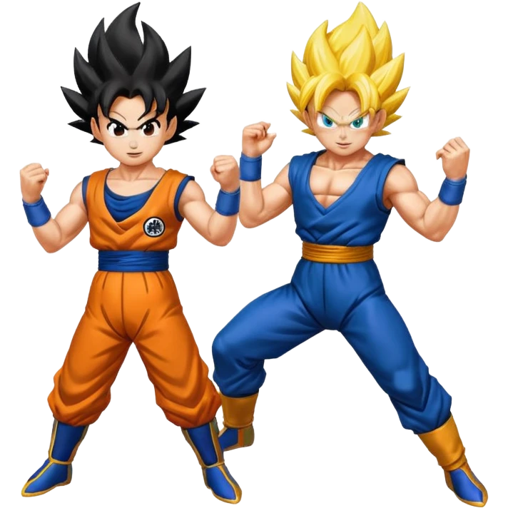 Goku and vegeta fusion dance aura emoji