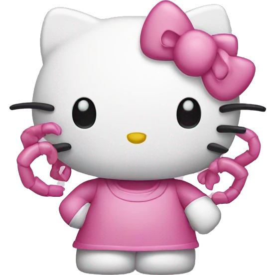 Hello kitty with 8 arms emoji