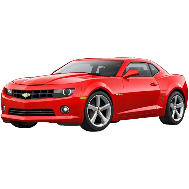red minimalist Chevrolet Camaro sports car emoji