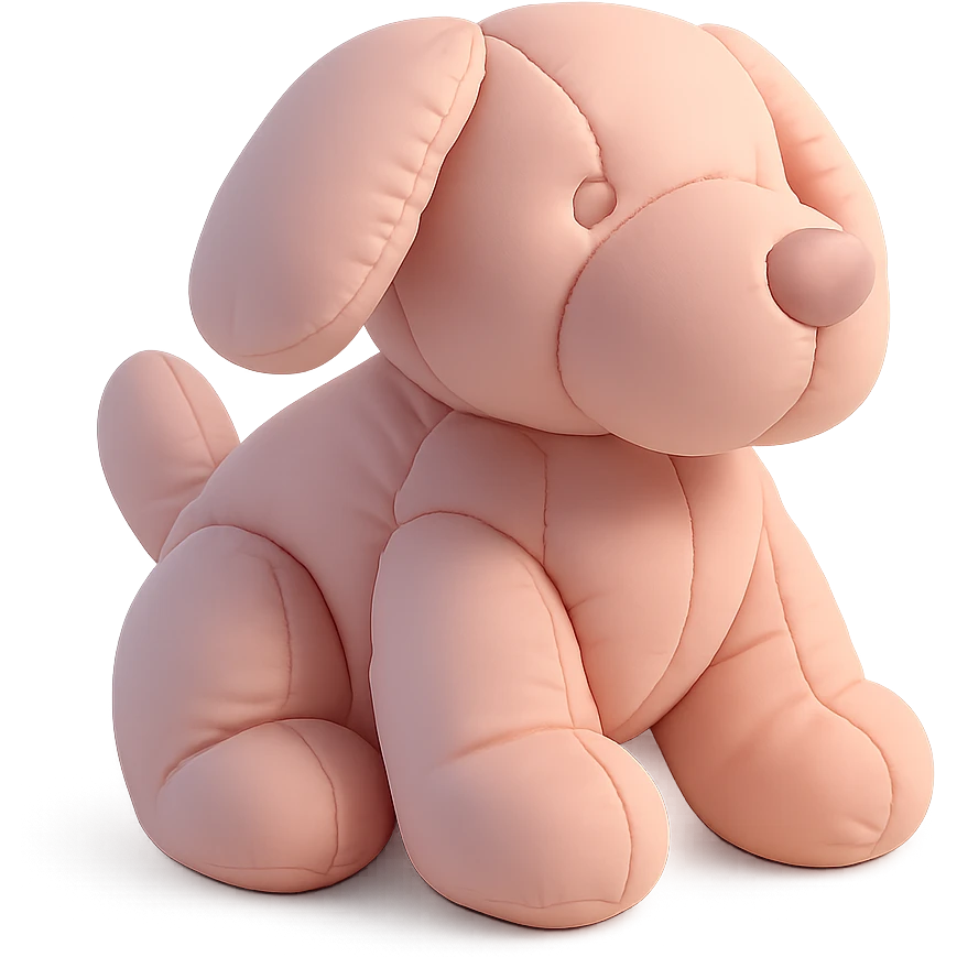 dog, soft and plush, pastel colors emoji