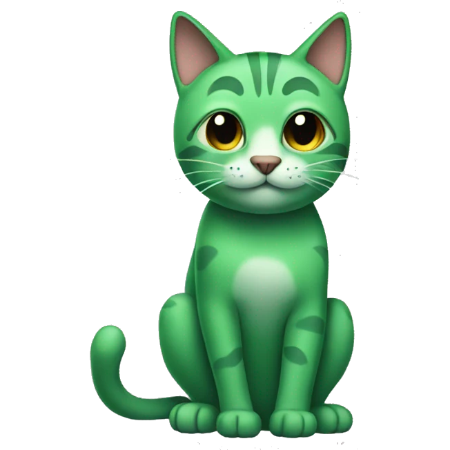 Green cat  emoji