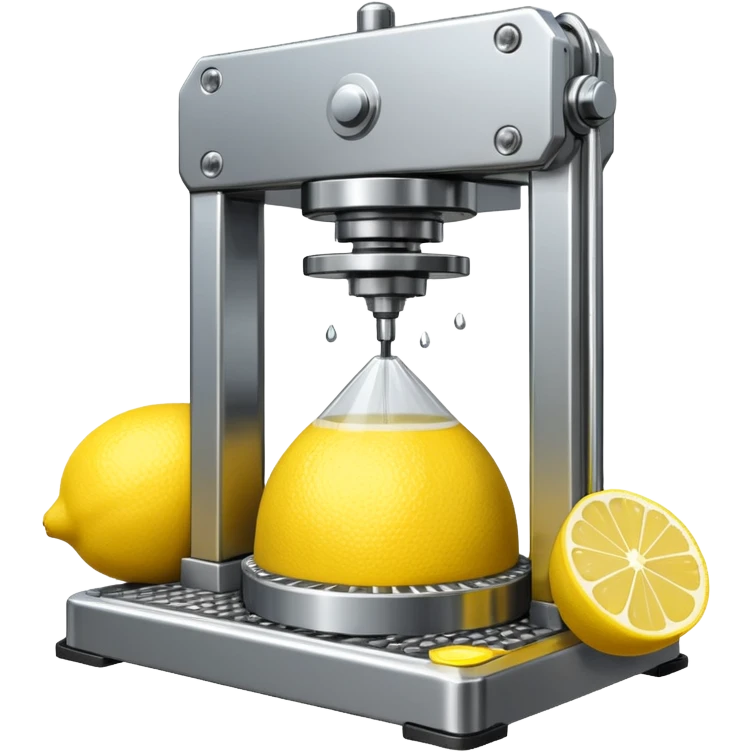 mac os icon hydraulic press machine lemon emoji