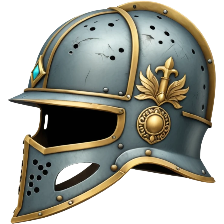 fantasy steel helmet with decorative engravings emoji