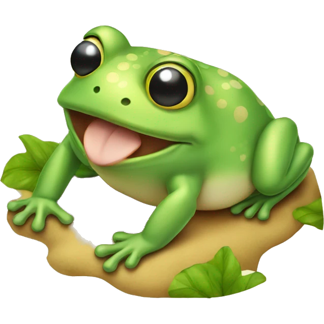 Frog sun bathing  emoji