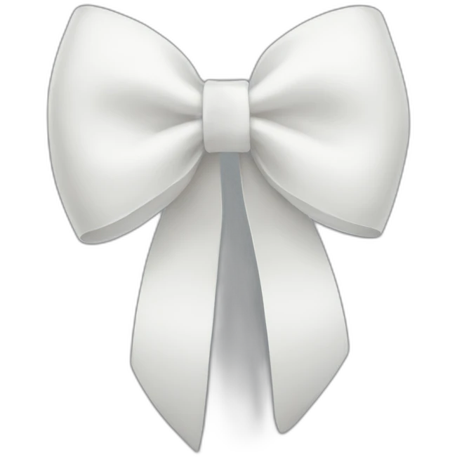 White bow  emoji