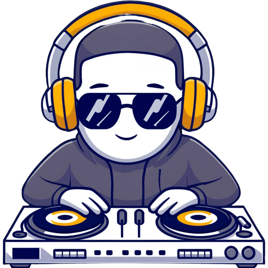 DJ mixing music emoji