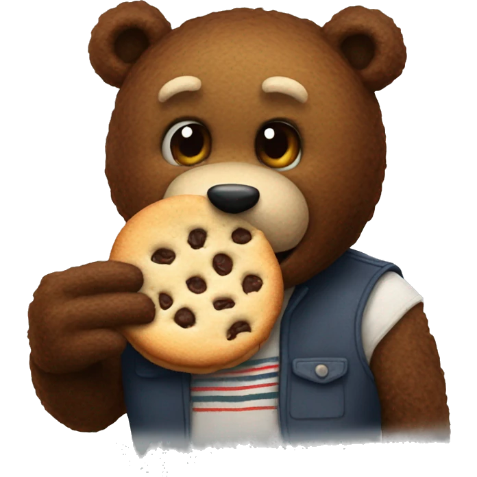 Freddy fazebear eating a cookie emoji