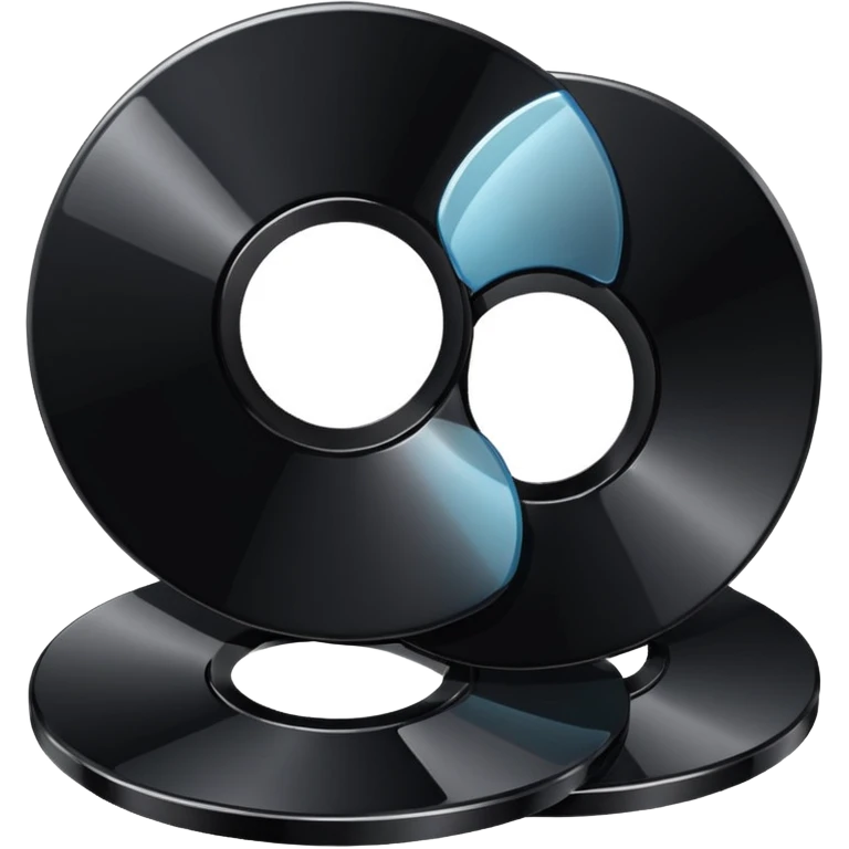 two black computer disk emoji