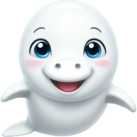 cute surprised beluga emoji
