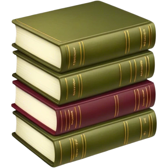 Olive color and burgundy book stack emoji