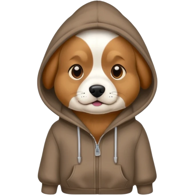 Dog wearing a hoody emoji