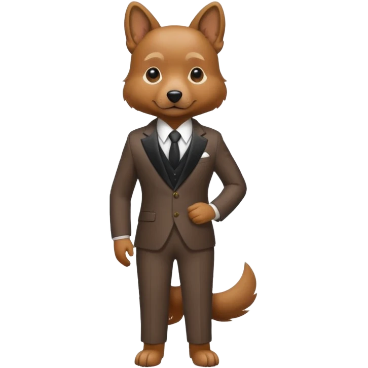 The dogwent in a suit
 emoji