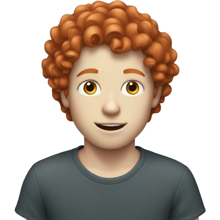 Pale boy with curly red hair emoji