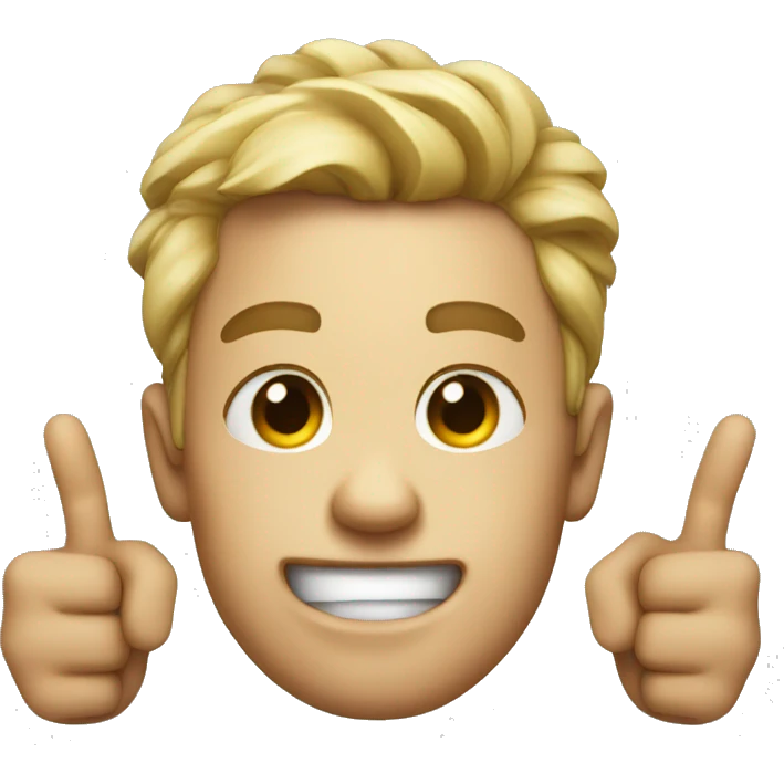winking and finger guns emoji