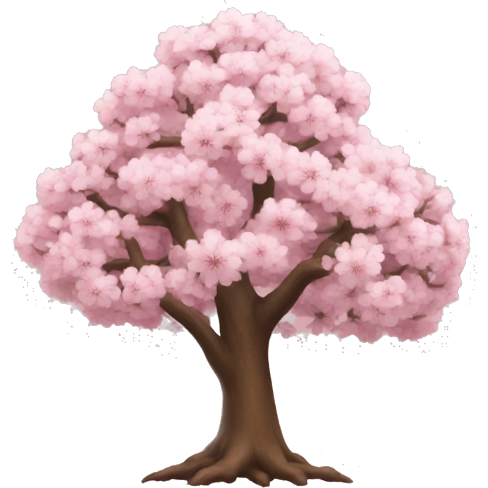 Sakura tree realistic emoji